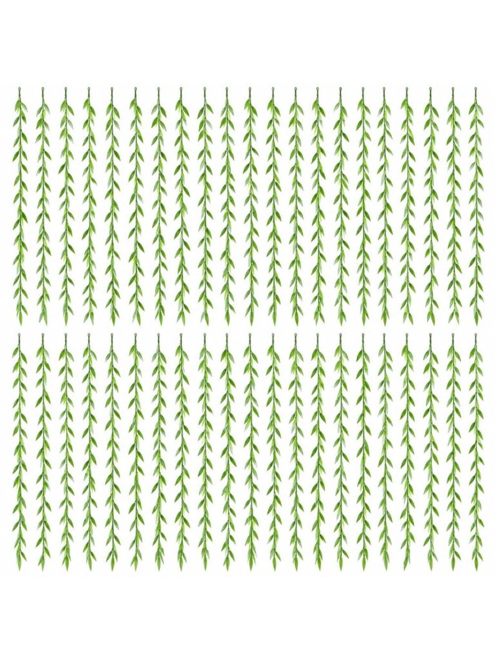 Artificial Willow Vine 40 Piece Hanging Greenery Set 32 Inch Bright Green Weddin
